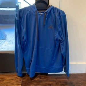 blue hoodie
